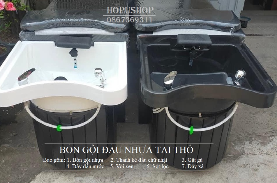 Bồn gội đầu nhựa tai thỏ