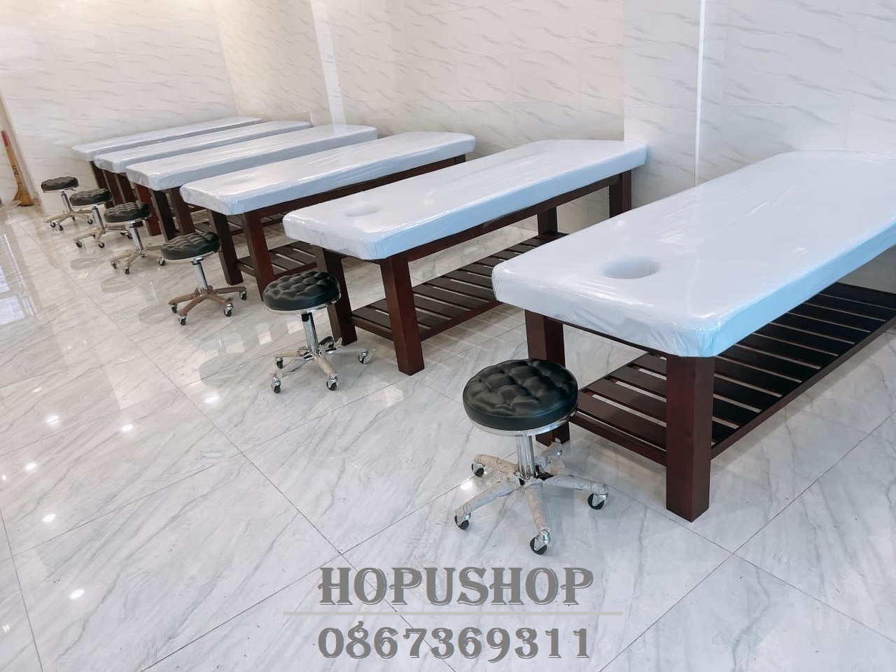 Giường massage gỗ tràm