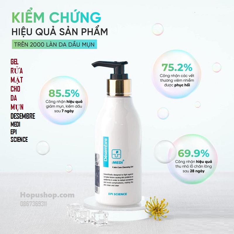 Gel rửa mặt Desembre Medi Epi Science P.skin Care Cleansing Gel 200ml