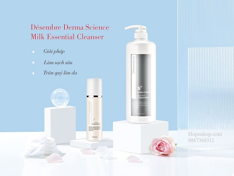 Sữa Rửa Mặt không bọt Desembre Derma Science Milk Essencial Cleanser