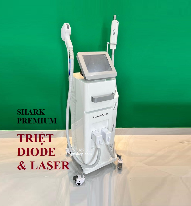 MÁY TRIỆT LÔNG DIODE & LASER 2IN1 SHARK PREMIUM