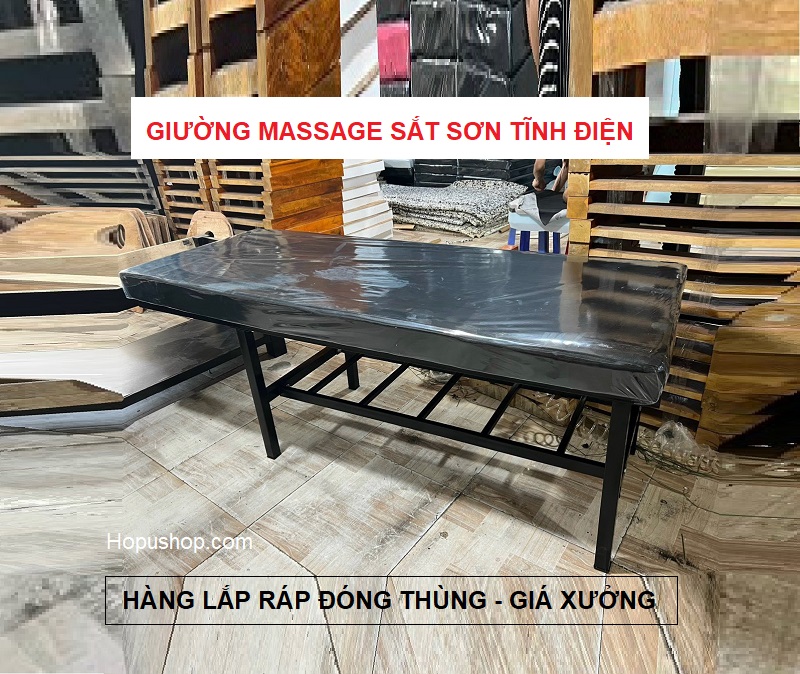 Giường massage sắt sơn tĩnh điện, giường lắp ráp