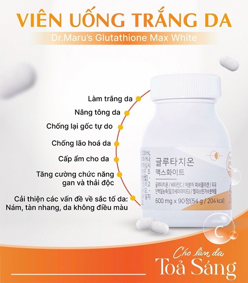 Viên uống trắng da Dr.Maru’s Glutathione Max