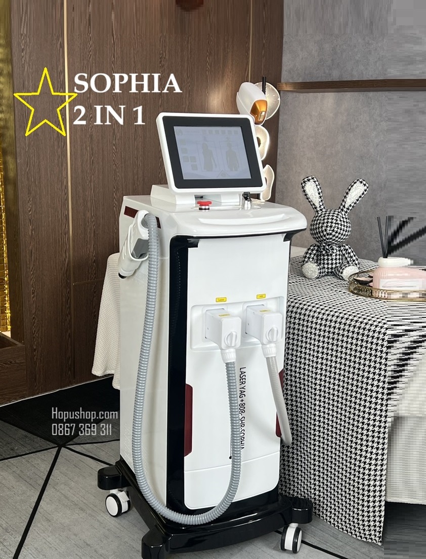Máy triệt lông lạnh và xoá xăm 2in1 SOPHIA