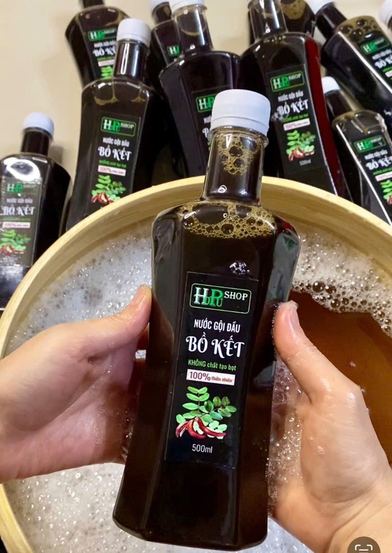 Nước gội đầu bồ kết 100% thiên nhiên (500ml)